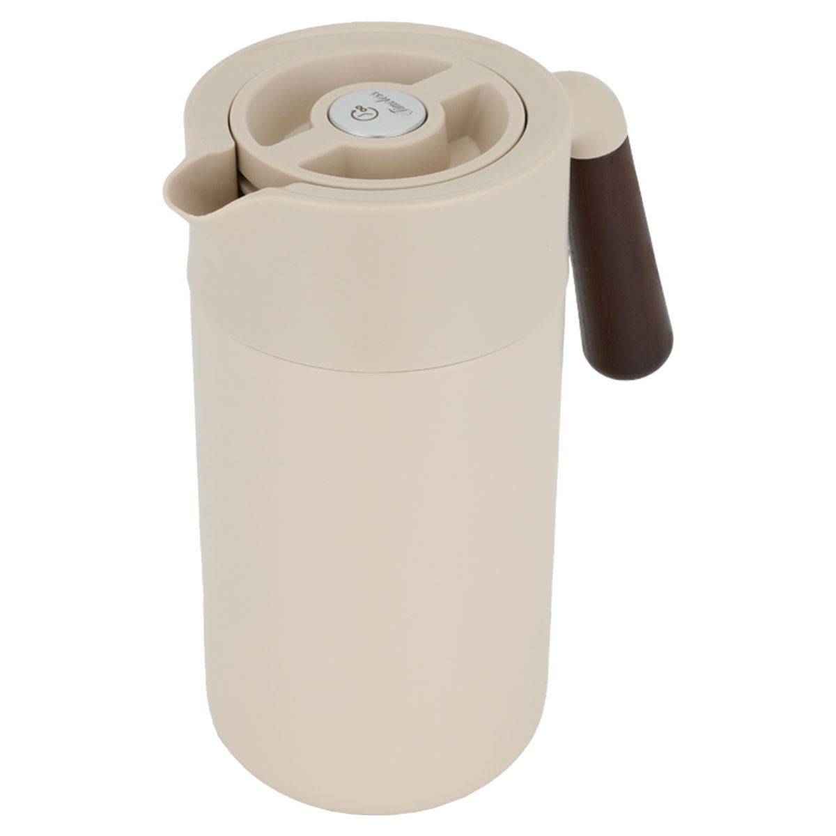 Timeless Tara Thermos, 1.2 liters, wooden handle, steel inner case, steel outer case - light brown product image