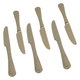 Al Saif Gallery steel knife set, 6 pieces, engraved - gold product image 3