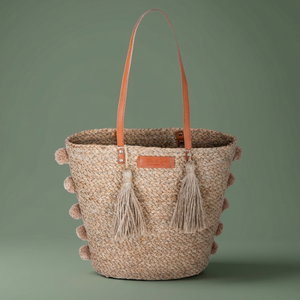 Al Saif Gallery wicker thermos bag, 43 x 36 cm - beige product image
