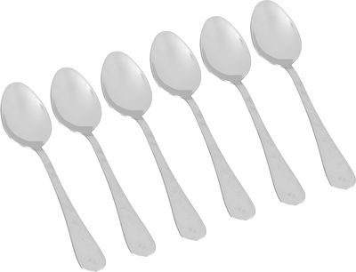 طقم ملاعق شاي استيل السيف غاليري، 6 قطع - فضي product image 1