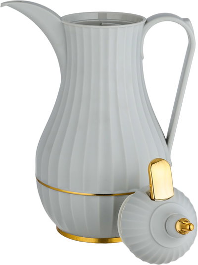 Alsaif Gallery Tamim 7 Thermos, 0.35 L, Glass Inner Carrier, Plastic Outer Body - Light Grey product image 3