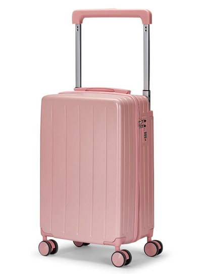 طقم شنط سفر بولي كربونات ليمرا، 3 مقاسات، 4 عجلات، OT-9018 - زهري product image 4