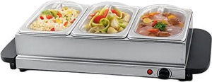 سخان بوفيه كهربائي ريبون، 300 واط، 7.5 لتر، ثلاث حاويات - فضي product image 2