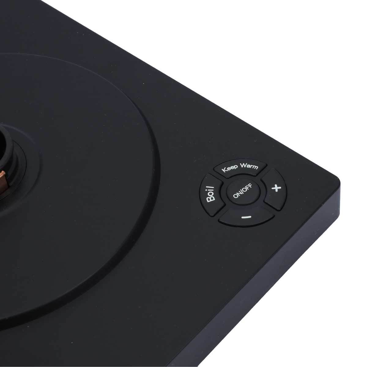 غلاية تقطير استيل إديسون، 1 لتر، 1200 واط، قاعدة، تحكم باللمس، YK-E138 - أسود product image 2