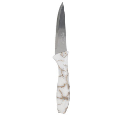 Al Saif Gallery steel knife set, marble wavy, 6 pieces - white product image 2