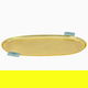 طوفرية تقديم استيل بيد رخامي السيف غاليري، 46×20×2 سم، بيضاوي - ذهبي product image 1