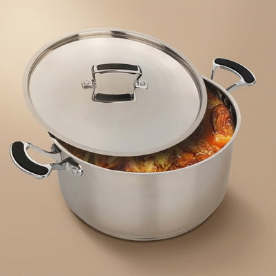 قدر استيل روكي، 26 سم، بيد سيلكون - فضي product image 1
