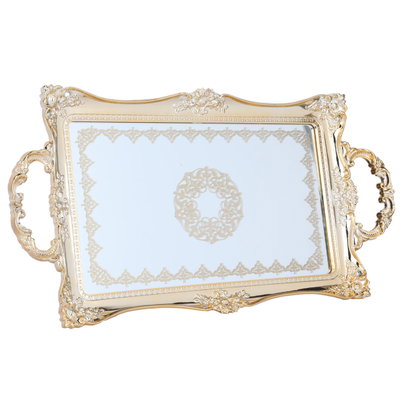 Gold Rimmed Glass Float,Al Saif Gallery, 52 cm, Engraved - Gold product image 1