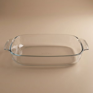 Pyrex glass oven tray, 3.1 liters, 39x25x7 cm, oval - transparent product image