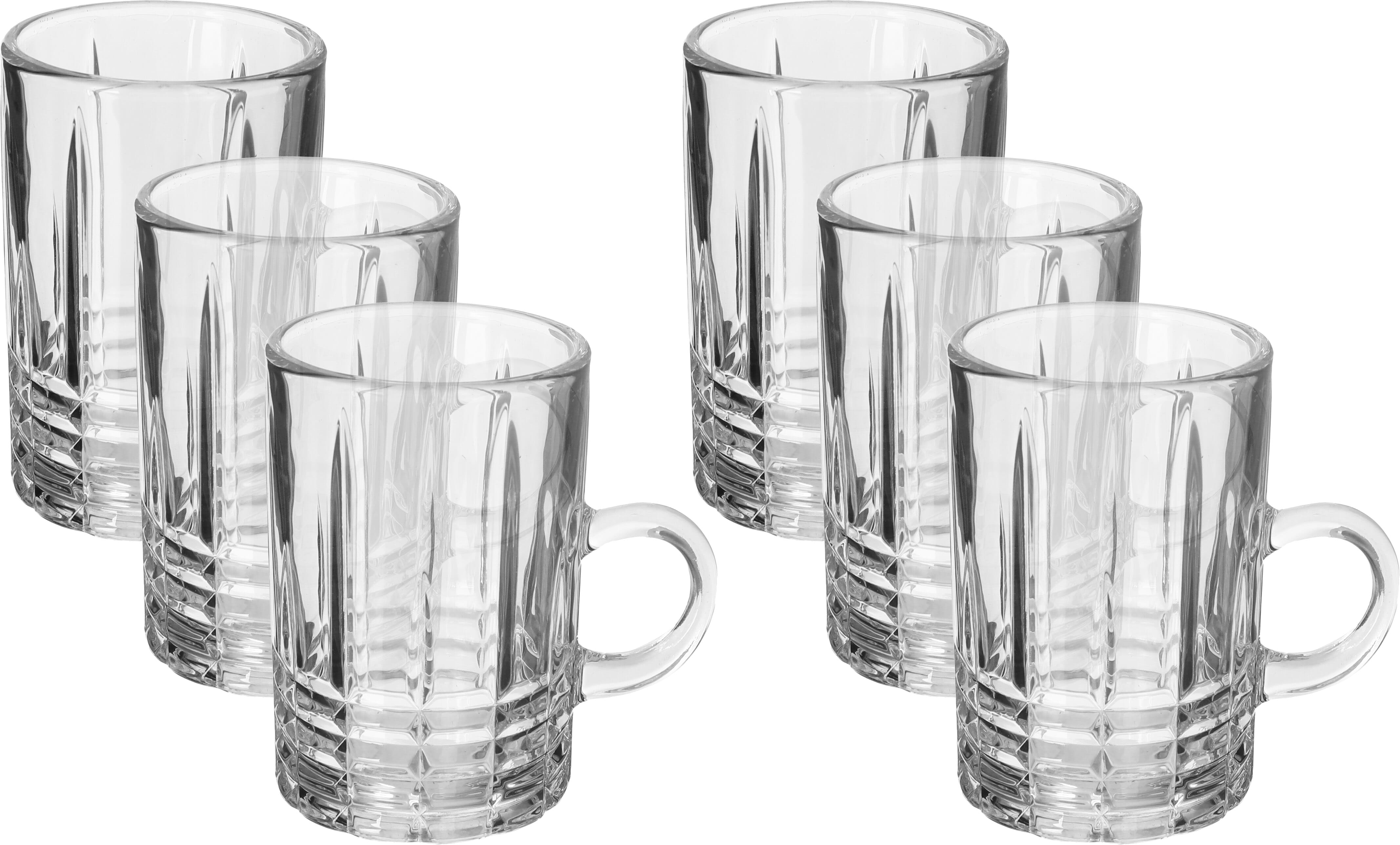 طقم بيالات شاي زجاج ماكس السيف غاليري، بيد، 6 قطعة - شفاف product image 1