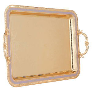 Al Saif Gallery Steel Serving Trays, 44 X 32 X 2 Cm - Gold product image 2