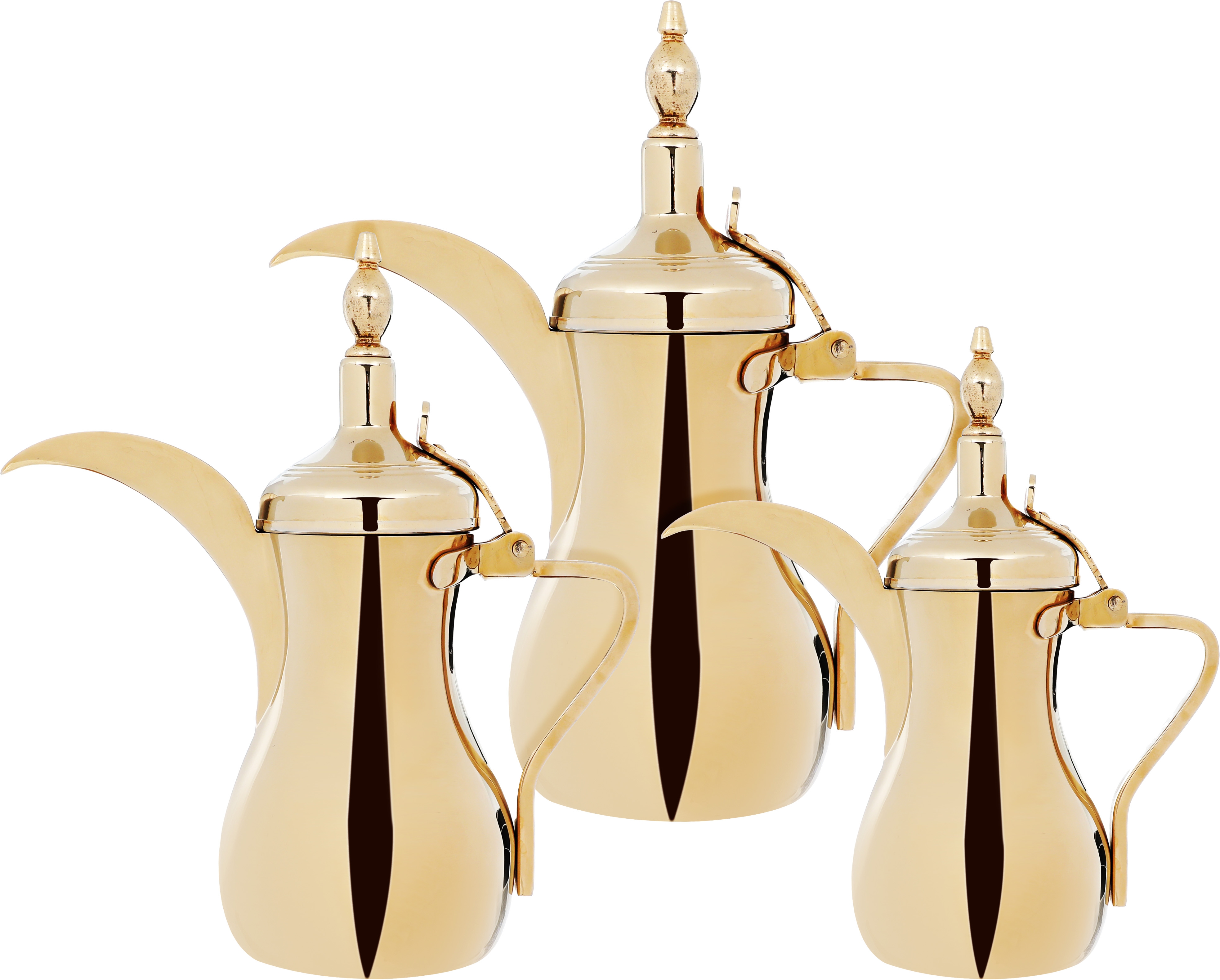 Al Saif Elzhaby Dalal Set 1 Steel, 0.9/0.7/1.4, 3 Pieces - Gold product image 2