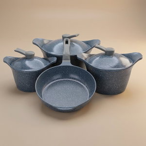 طقم قدور جرانيت السيف غاليري، 7 قطع - رمادي product image