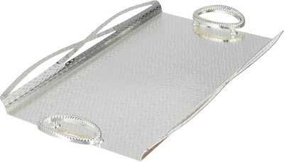 طقم طوفريات تقديم ستانلس ستيل، 3 قطع، منقوش، مقبض معدني - فضي مطفي product image 3