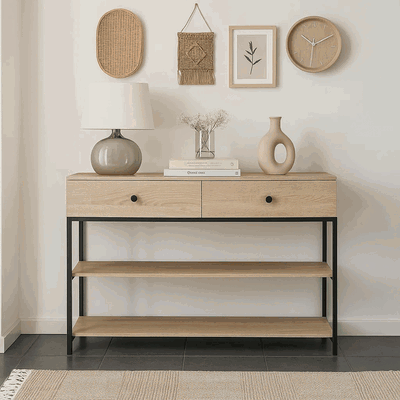 كونسول خشب معدن، 120×80×40 سم - خشبي product image 2