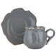 Al Saif Gallery Turkish coffee cups and saucers set, 12 pieces - golden gray product image 1