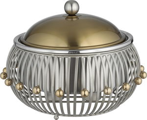 سخان طعام ستانلس استيل السيف غاليري، 3 لتر، 32x32x23 سم، دائري، قاعدة - فضي ذهبي product image