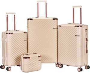 LIMRA Luggage Set, 4 Wheels, 4 Bags, Zipper Closure, 360° Rotating, WM-113 - Beige product image