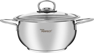 طقم قدور استيل هوم بيرفكت، 6 قطع، غطاء زجاج - فضي product image 3