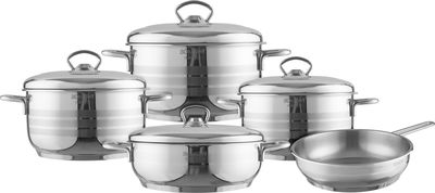 طقم قدور استيل بونيرا، 9 قطع - فضي product image 1