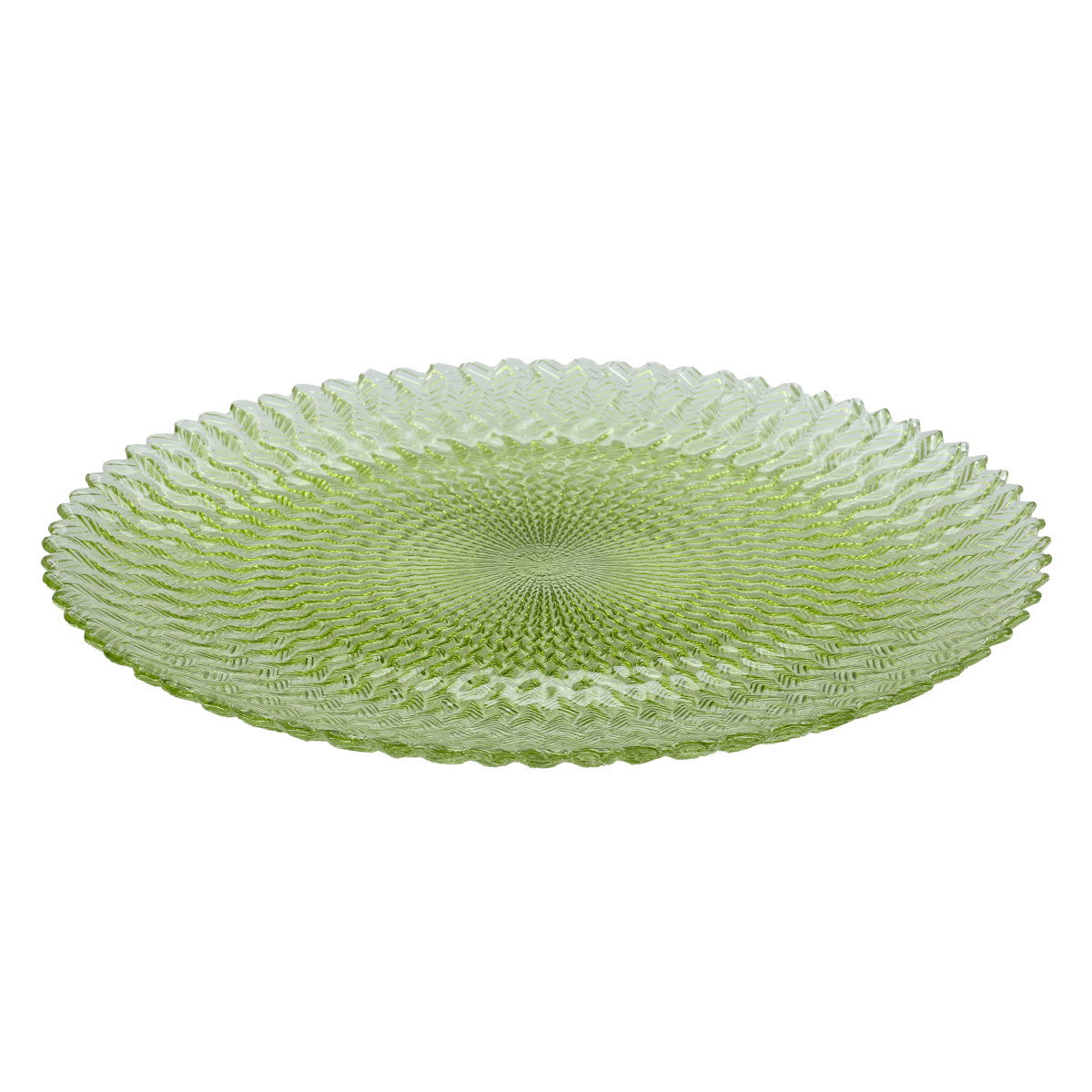 Al Saif Gallery Glass Serving Plate, 32X32X3 Cm - Green product image