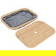 سلة تخزين قماش السيف غاليري، غطاء خشب - رمادي product image 3