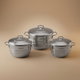 طقم قدور استيل كوركماز استرا، 6 قطع -فضي product image 1