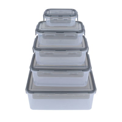 طقم علب بلاستيك السيف غاليري، مستطيل، 5 قطع - أسود شفاف product image 2