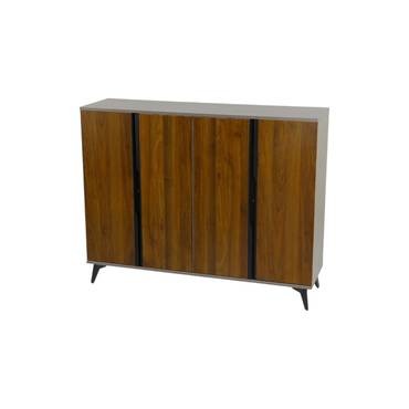 خزانة احذية خشب MDF، 34×120×96 سم، 4 ابواب - بني product image 3