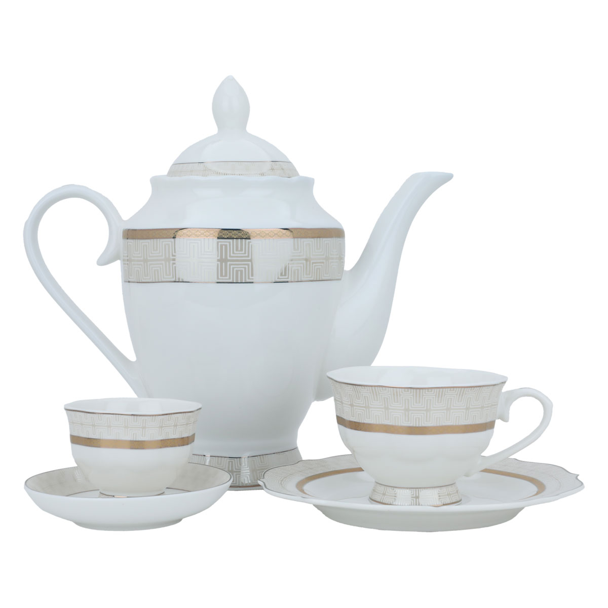 طقم سفرة بورسلان السيف غاليري، 65 قطعة - ابيض product image 2