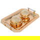 Tofaria set with 2 dates with a steel lid from Al Saif Gallery, 3 pieces - gold product image 1