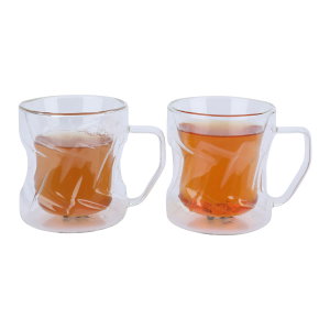 Al Saif Gallery Glass Tea Cup Set, Bed, 200ml, 2 Pieces - Clear product image