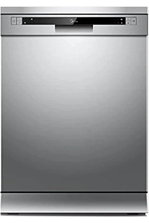 Midea WQP125201CS Dishwasher, 7 Programs, 12 Place Settings, Digital Display - Silver product image