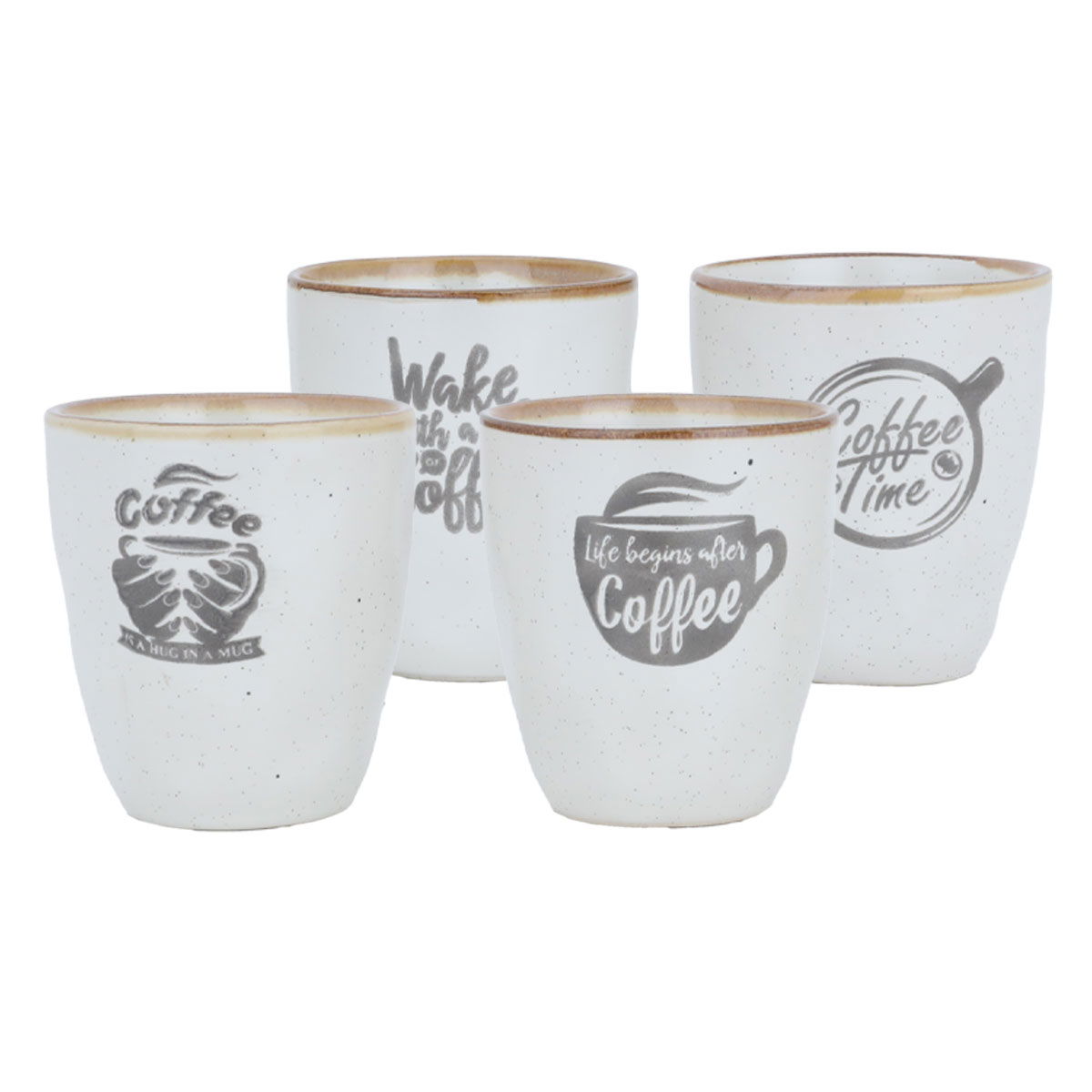 Al Saif Gallery Turkish Porcelain Mug Set, 160 ml, 4 pieces - Beige product image
