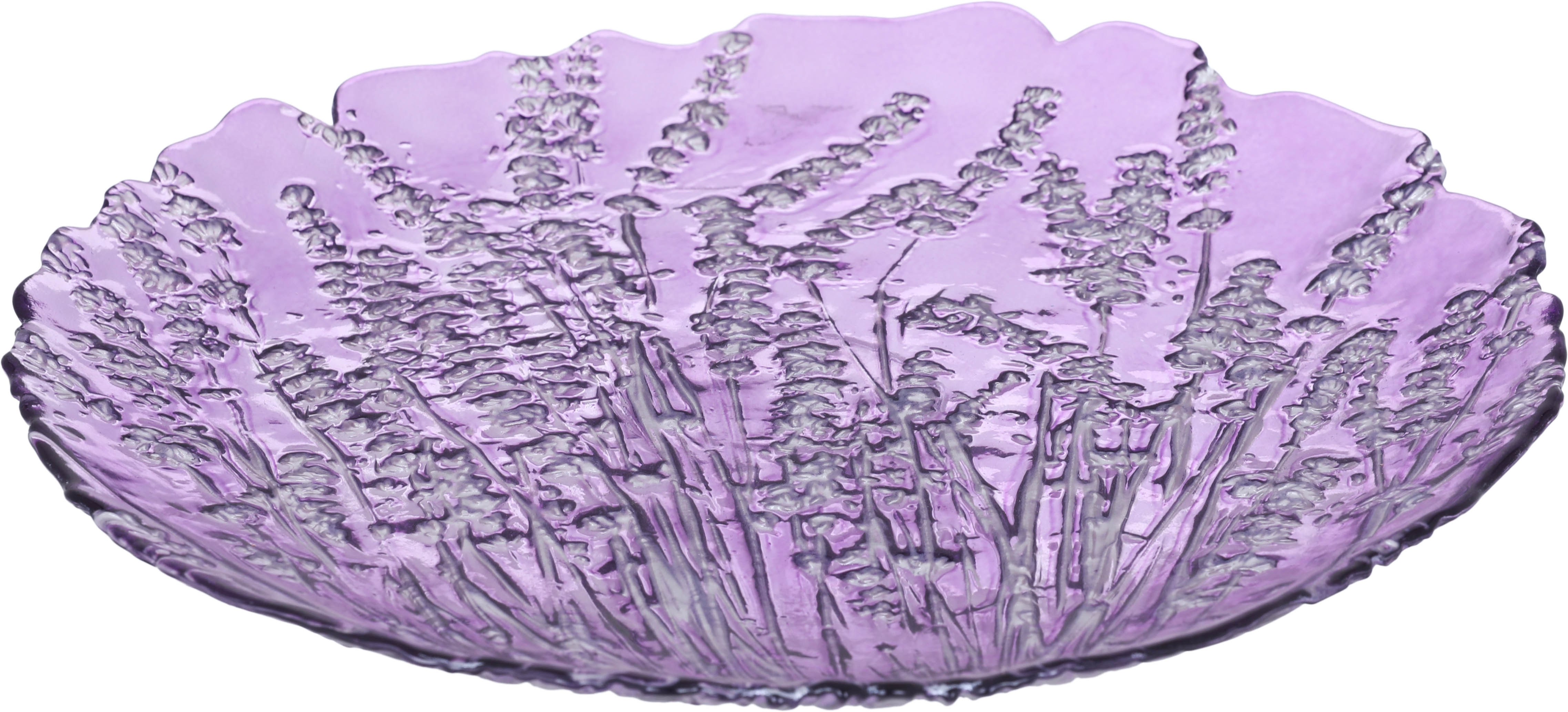 Al Saif Gallery glass serving plate, 28 cm, round - purple product image