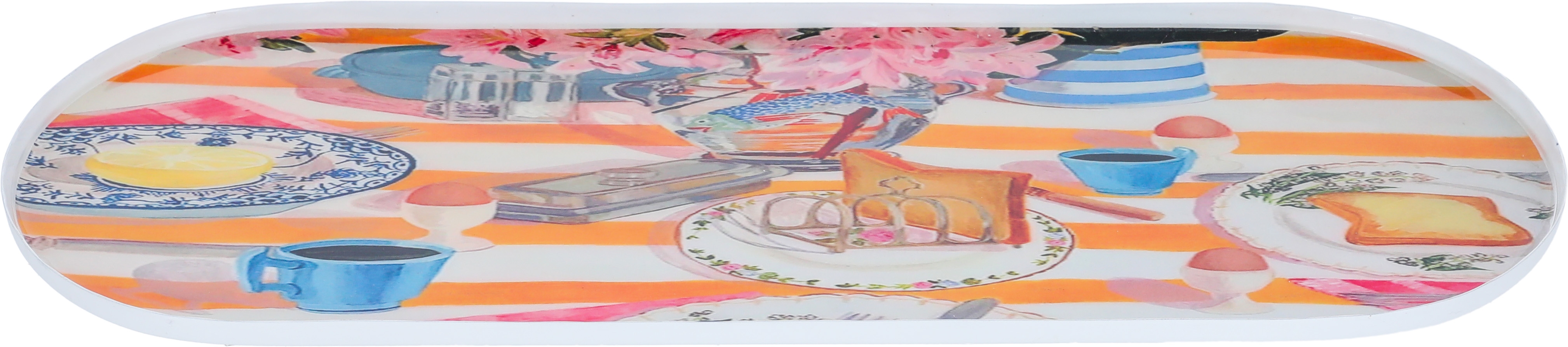 صحن تقديم استيل السيف غاليري، 40.5×14.5×1 سم، بيضاوي - متعدد الالوان product image 1