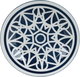 طقم تقديم سفرة بورسلان السيف غاليري، 16 قطعة، نقوش هندسية - أبيض أزرق product image 3