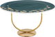 Al Saif Gallery porcelain cake serving set, green with gold-white pattern product image 3