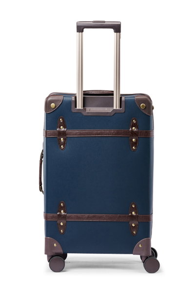 Limra LMA-6081 Artificial Leather Travel Suitcase, 20 Inch, 4 Wheels, 360 Degree Rotating - Blue Brown product image 3