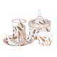 Alsaif Gallery Bialat and coffee cups and saucers serving set, 26 pieces, golden pattern - white product image 1