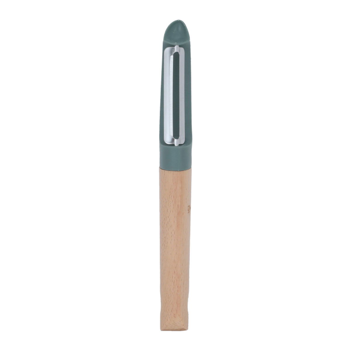 Al Saif Gallery Silicone Vegetable Peeler, with Wooden Handle - Green product image 2