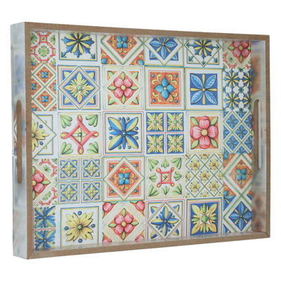طوفرية مستطيلة خشب السيف غاليري، 39×29.5×4.3 سم، بنقش - ملون product image 1