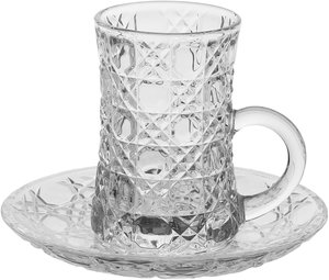 طقم بيالات زجاج السيف غاليري، 13 سم، صحون، 12 قطعة - شفاف product image 2