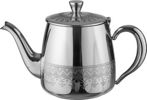 Al Saif Gallery Stainless Steel Teapot, 0.68 Liters, Engraved - Silver product image