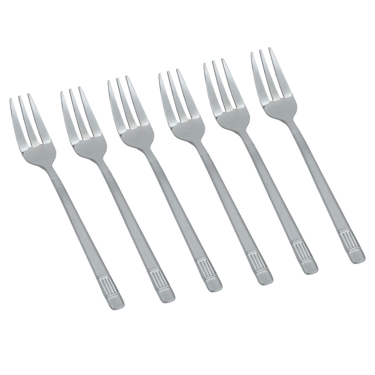 طقم شوك حلا استيل السيف غاليري، 6 قطع - فضي product image 2