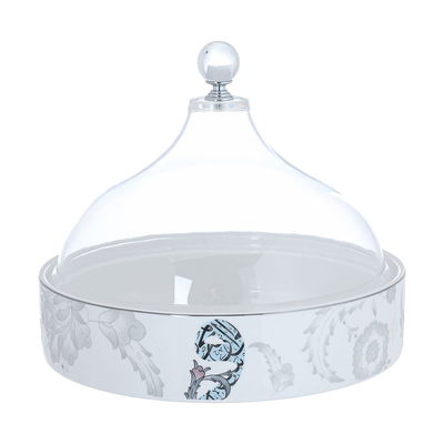 Porcelain Tamriya with acrylic cover from Al Saif Gallery, 21.5 x 21.5 x 5 cm - white product image 1