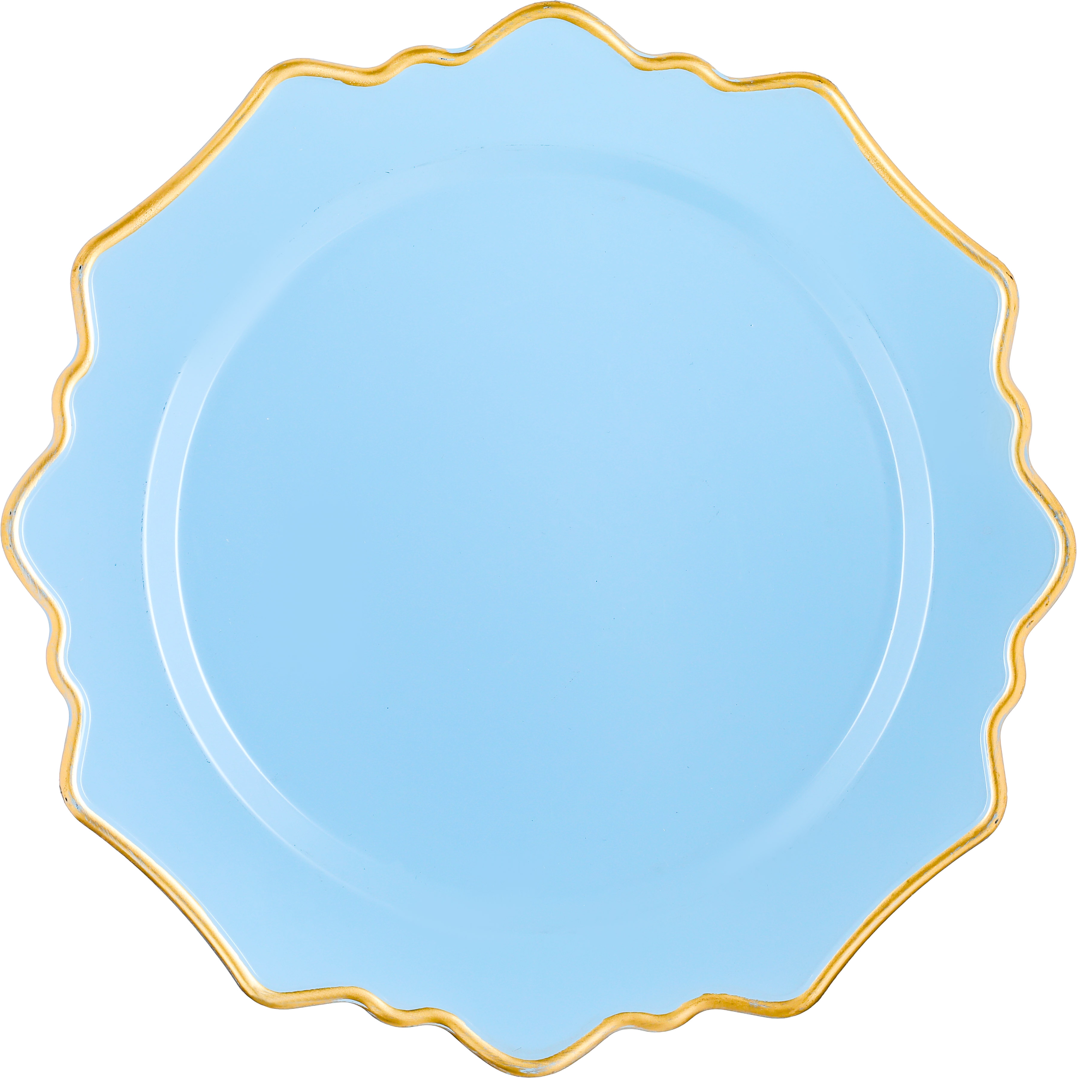 Faber Al Saif Gallery Serving Plate, 32.5x32.5x2 cm, Round - Cyan product image 1