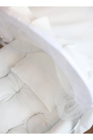 سرير موسى قطن فان مومنت، 76×42×76 سم، حامل هزاز - ابيض product image 2