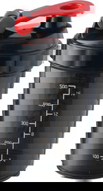قارورة بروتين رياضي 3×1 بلاستيك سيفسو، 500 مل - اسود احمر product image 3