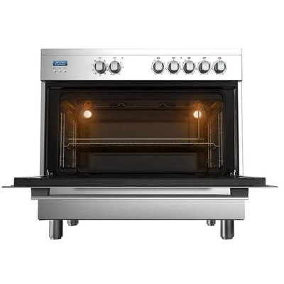 فرن كهربائي سيراميك ميديا، 60×90 سم، 1500 واط، 109 لتر، 5 شعلات، شاشة LED، VSVC96048 - فضي product image 2